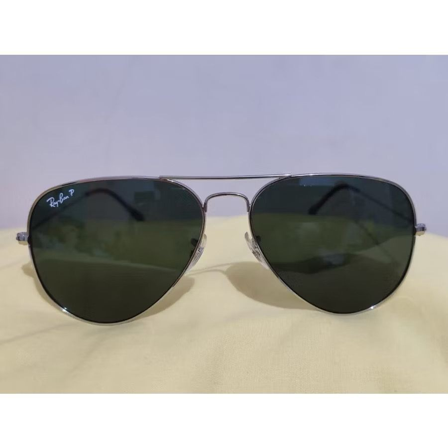 Kacamata Rayban aviator 3026 polarized silver secen