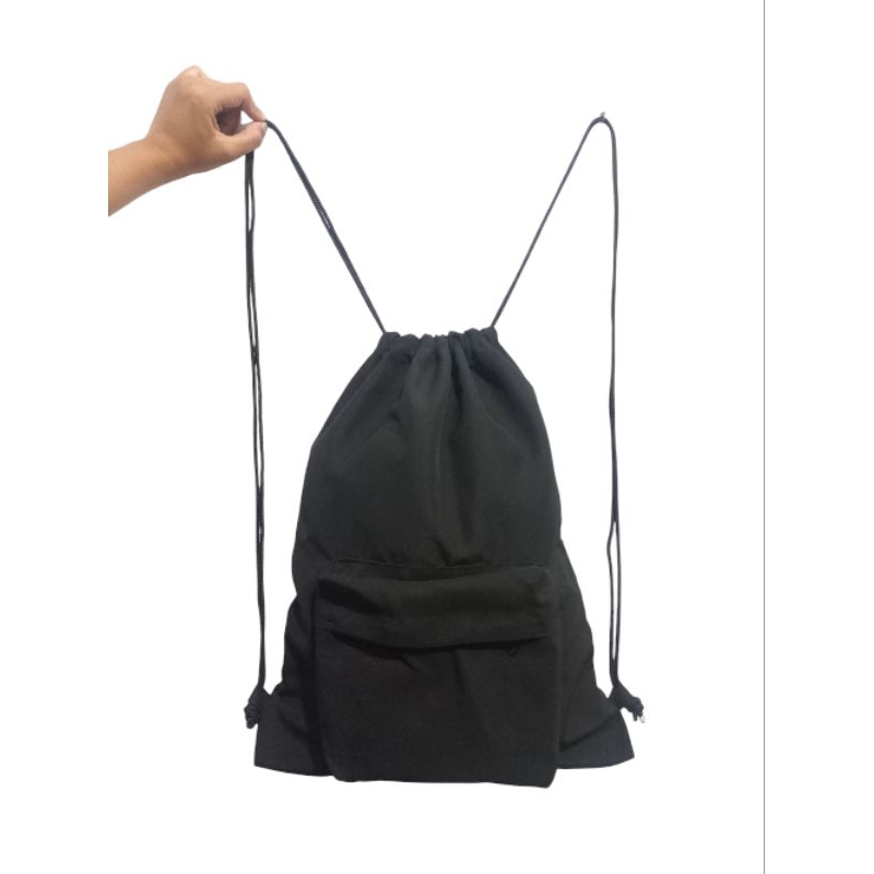 Tas Serut Pria Wanita Unisex Model Polos Original Anti Air