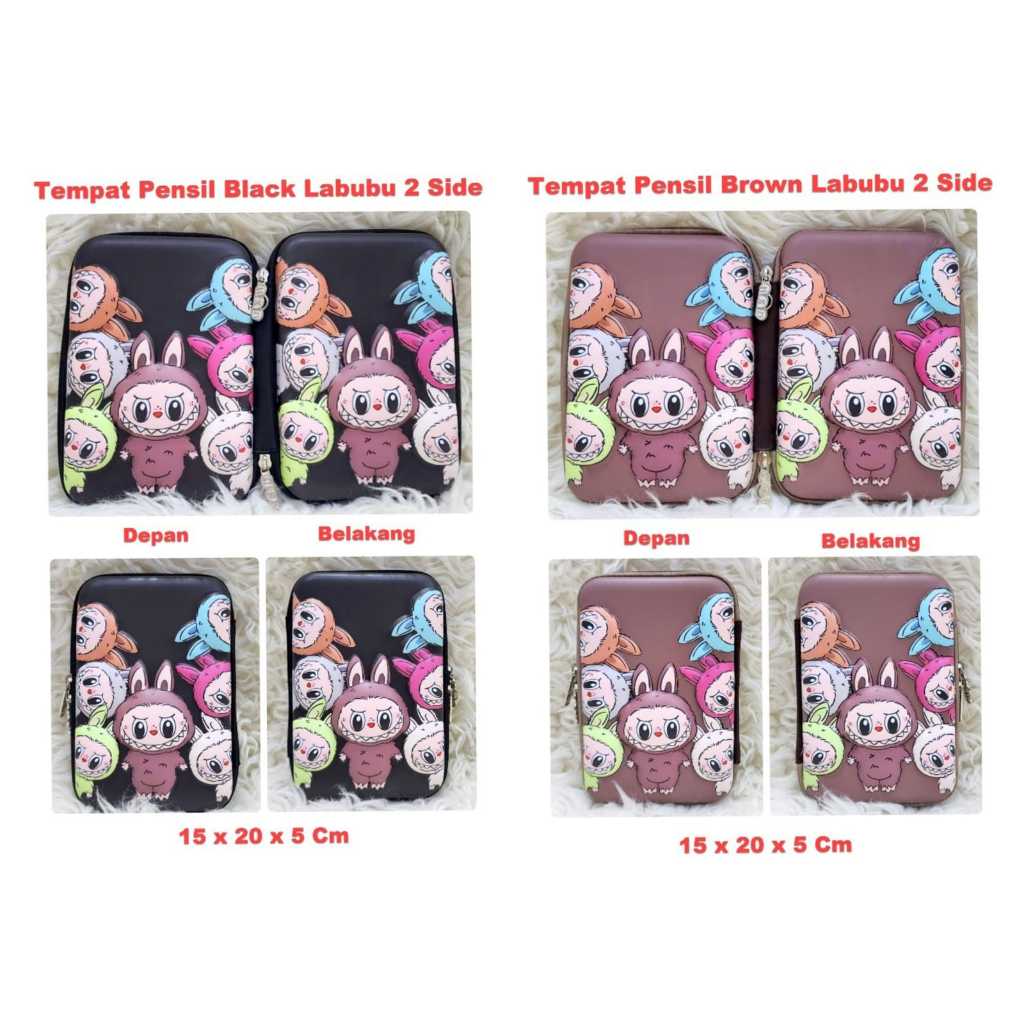 

Kotak Tempat Pensil Anak Cowok Cewek 3d timbul Labubu the monster Hardcase hard case tebal murah