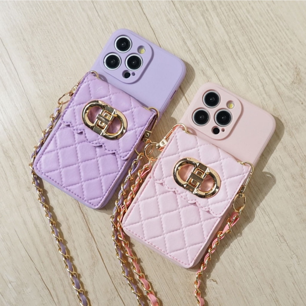 VIVO Y19S Case HP Dompet Kulit + Tali Selempang Rantai  Terbaru Kesing hp bisa bayar ditempat COD Ca