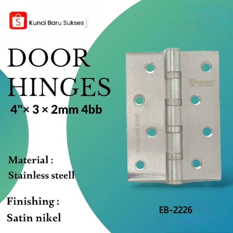 Engsel pintu / jendela 4 inch Dolomite stainless steel