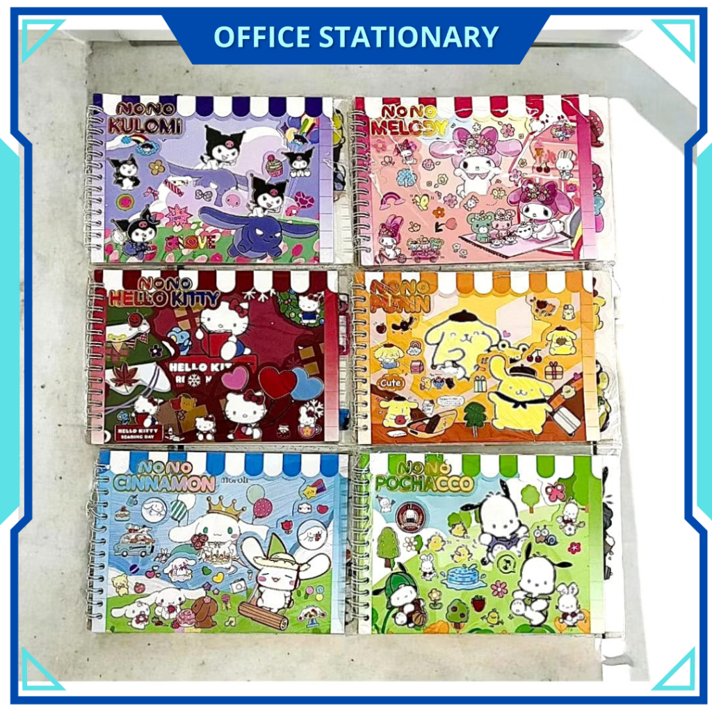 

OFS Stiker Buku binder isi 10 Lembar Karakter Sanrio Momo Lucu Sticker NoteBook