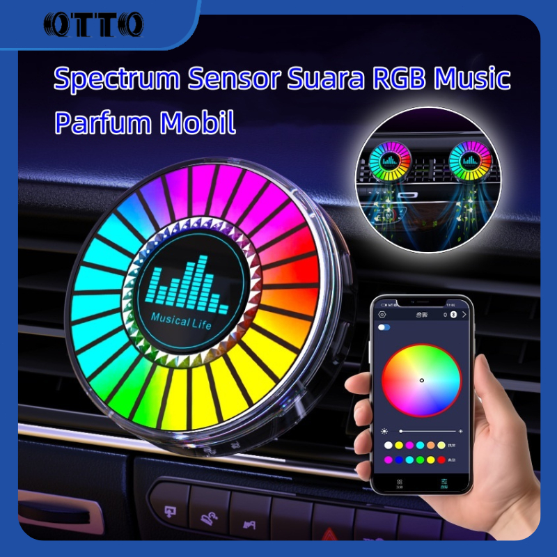 Led Lampu Equalizer Audio PARFUM MOBIL/ MEWAH Lampu LED RGB /Car Music Rhythm Parfum Mobil/ USB