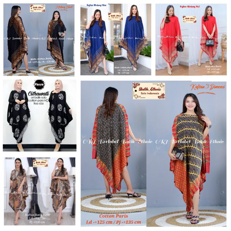 Outer Kaftan Batik Catton Paris Premium (Ld -+125 cm)