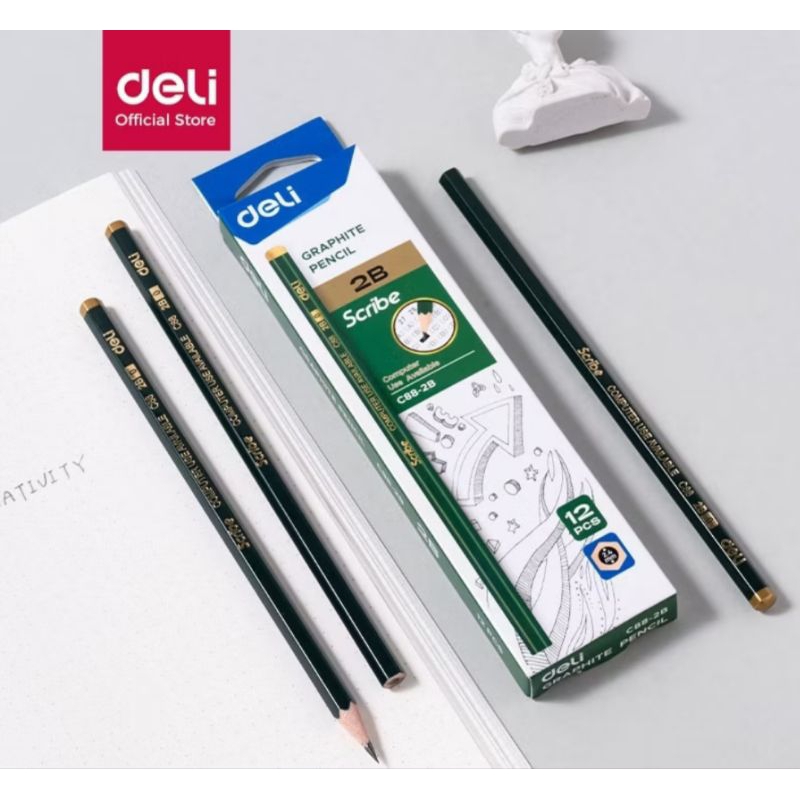 

PENSIL DELI GRAPHITE 2B C-88/2B (ISI 12 BIJI)