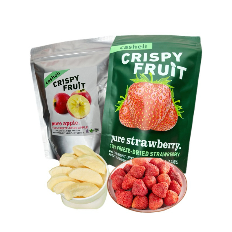 

casheli 105g Bundle of 2 Freeze-dried Chocolate Apple 55g + Freeze-dried Strawberry 50g