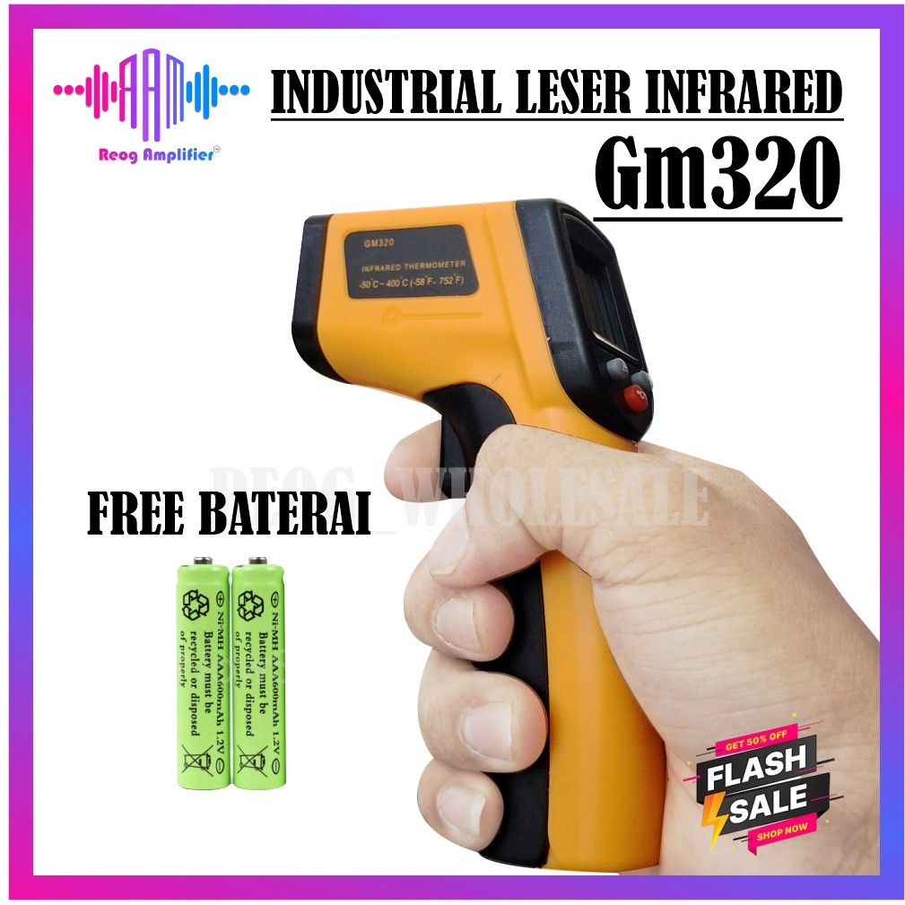 GM320 Termometer Digital Inframerah s.d 400C Thermometer GM-320
