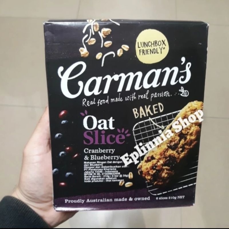 

Carman's Carmans Oat Slice Cranberry & Blueberry 210 gr