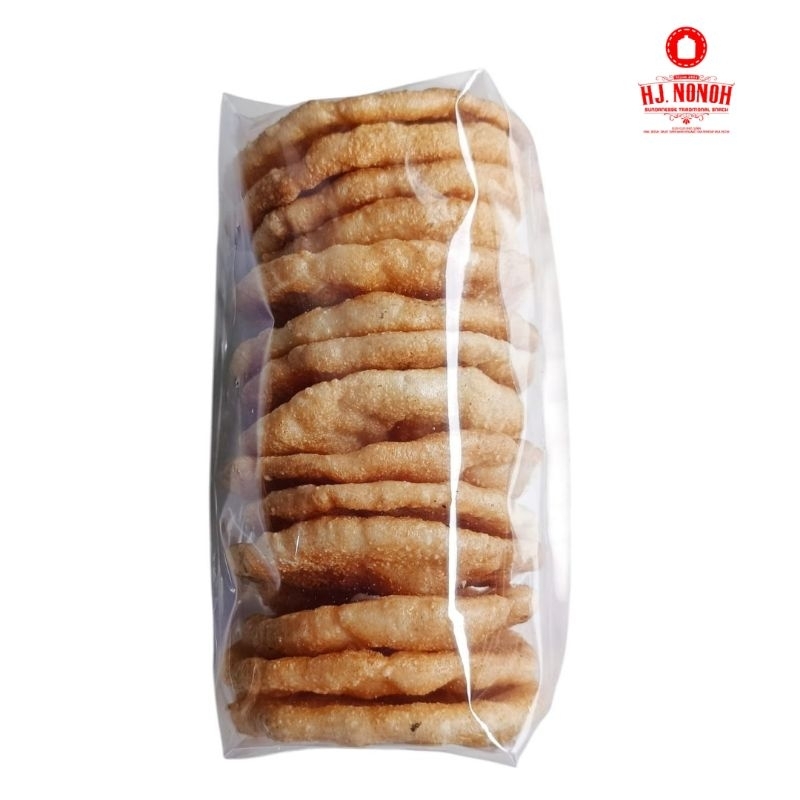 

HJ. NONOH Kerupuk Cemilan Opak Kembung Bakar Travel Pack 92 Gram Asin Gurih