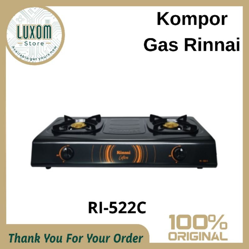 Kompor Gas Rinnai RI-522C/Kompor gas/rinnai/522c/2 tungku