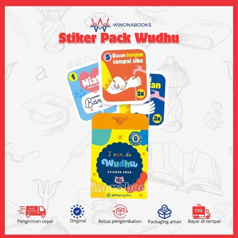 

i can do wudhu sticker flash card - buku anak pintar