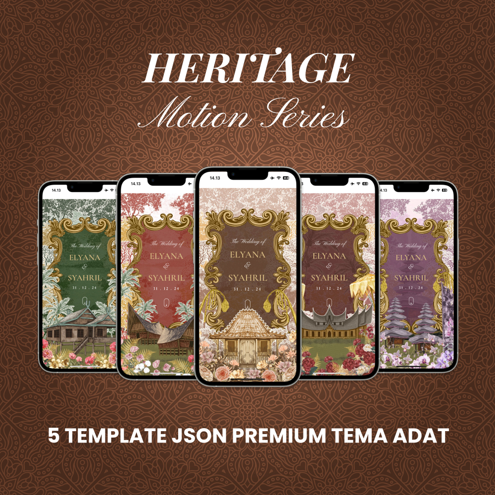 Template JSON Heritage Motion Series Elemenpress Undangan Website Animasi Tema Adat Invitation Web W