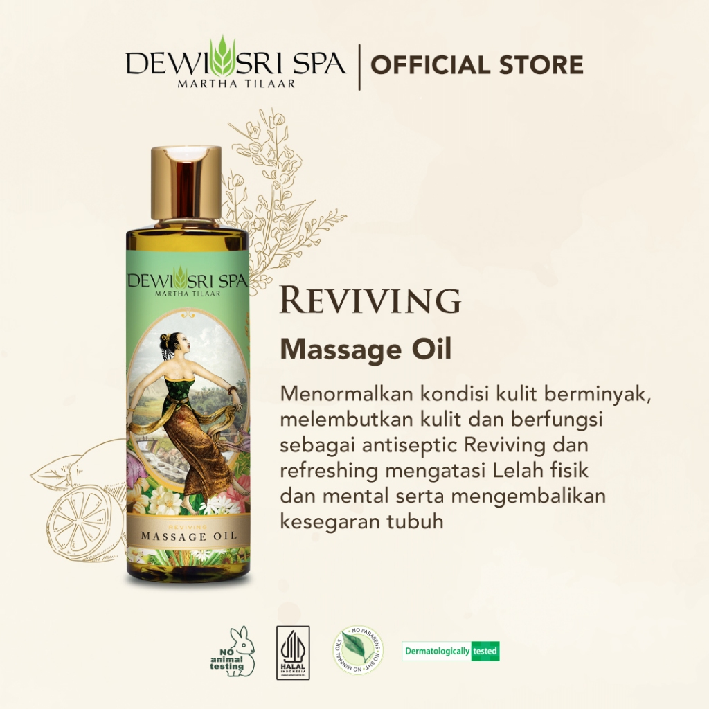 Dewi Sri Spa Reviving Massage Oil 250 ml