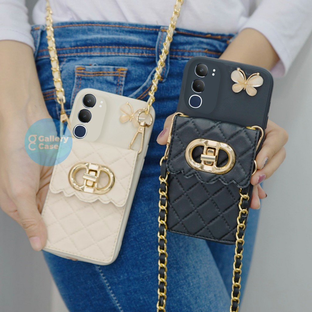 Softcase Dompet Tas DR For Vivo Y19S | Kesing Hp model Tas Slempang | Case Hp | Case Pouch | CaseTas