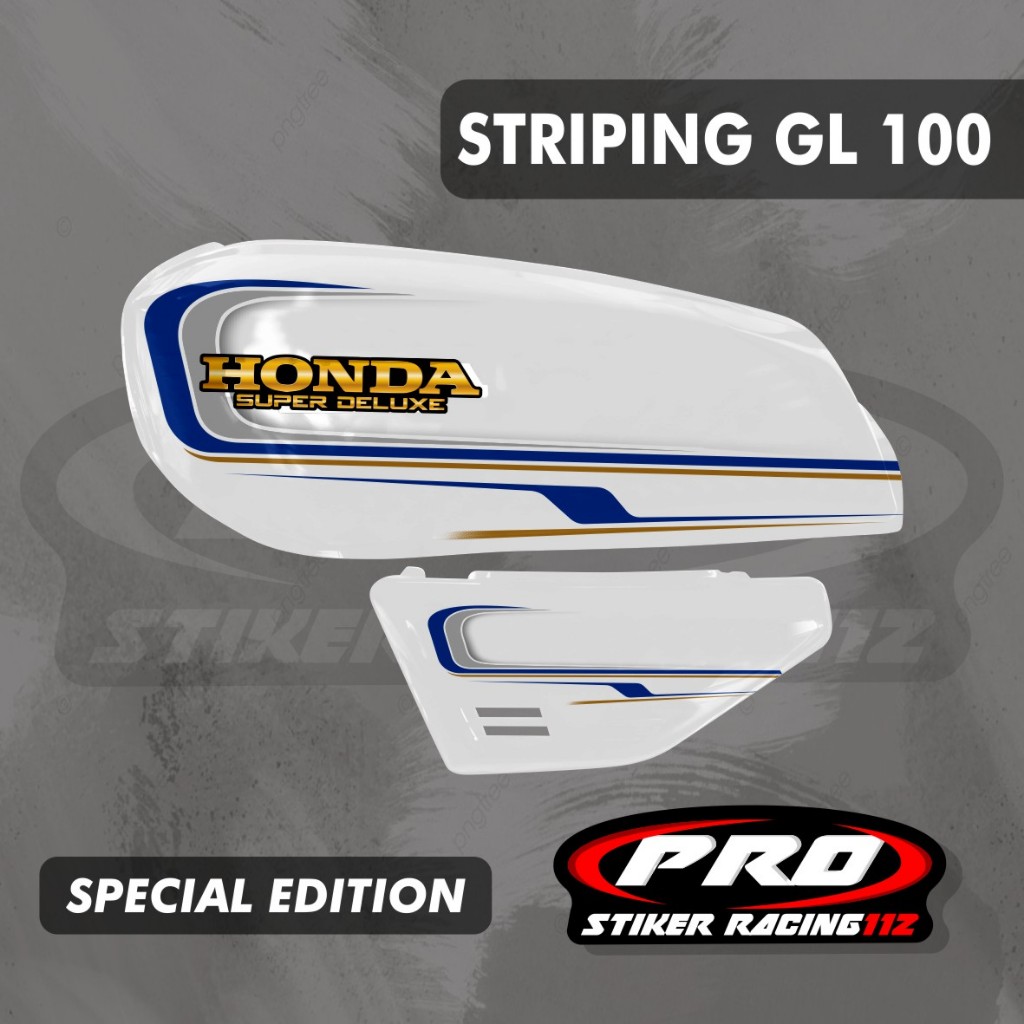 STRIPING STIKER LIS VARIASI HONDA GL 100 GL STRIPING VARIASI HONDA GL 100