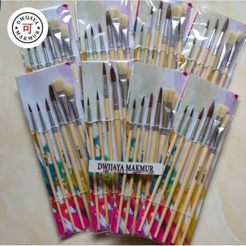 

Kuas Cat / Kuas Lukis / Brush 6 pcs (6 buah)