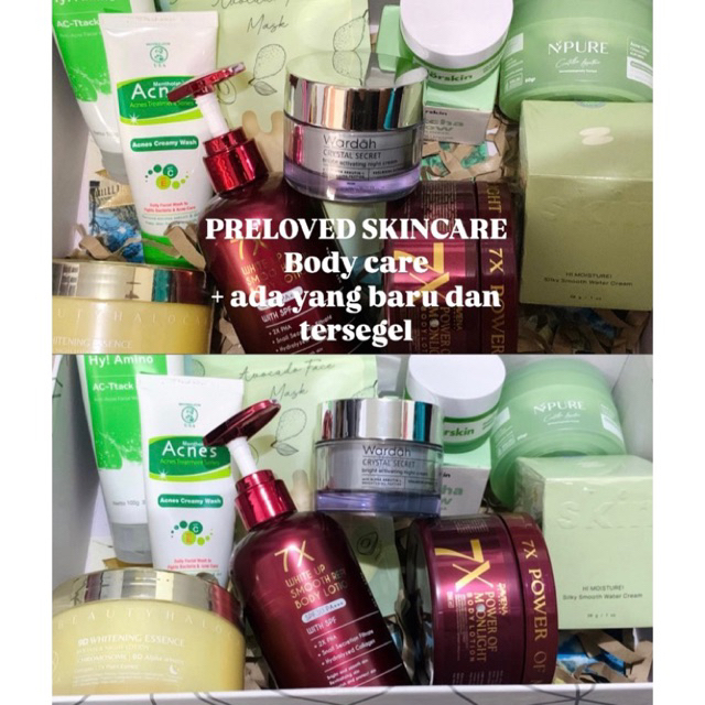 PRELOVED SKINCARE + BODY CARE part 2 (SKINDOZE,DORSKIN,NPURE,WARDAH, HALOCA, DAVIENA