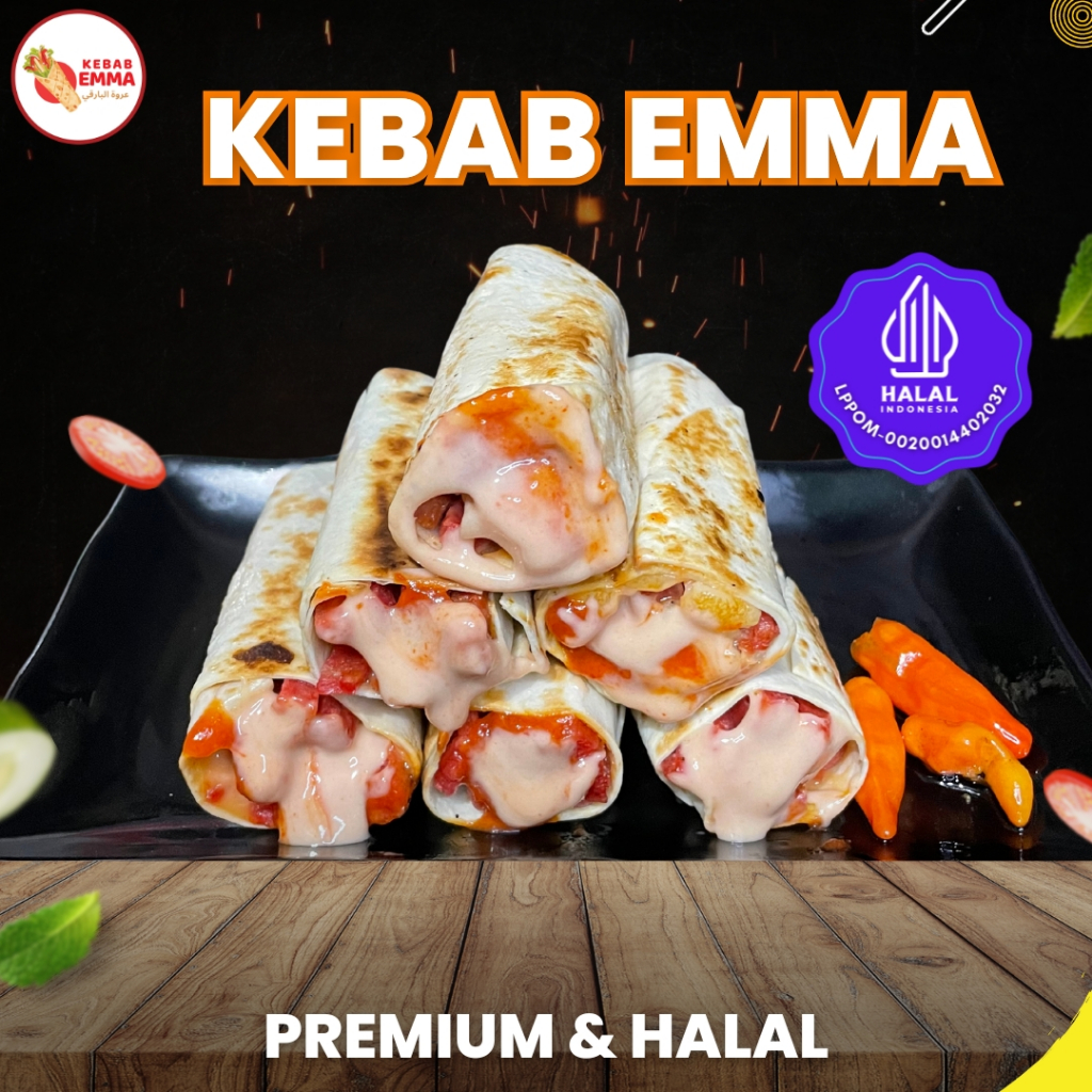 

RB Kebab Emma 99 - Kebab Frozen Premium Daging & Mozzarella Isi 10 Pcs Halal Kemasan Random