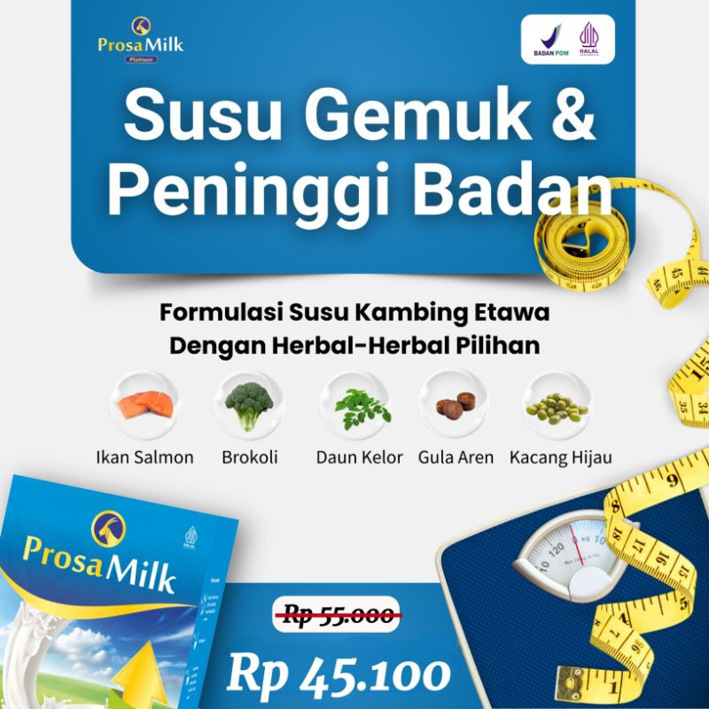 

PROSAMILK PLATINUM SUSU KECERDASAN NAFSU MAKAN GEMUK BADAN TINGGI BADAN DAN IMUNITAS