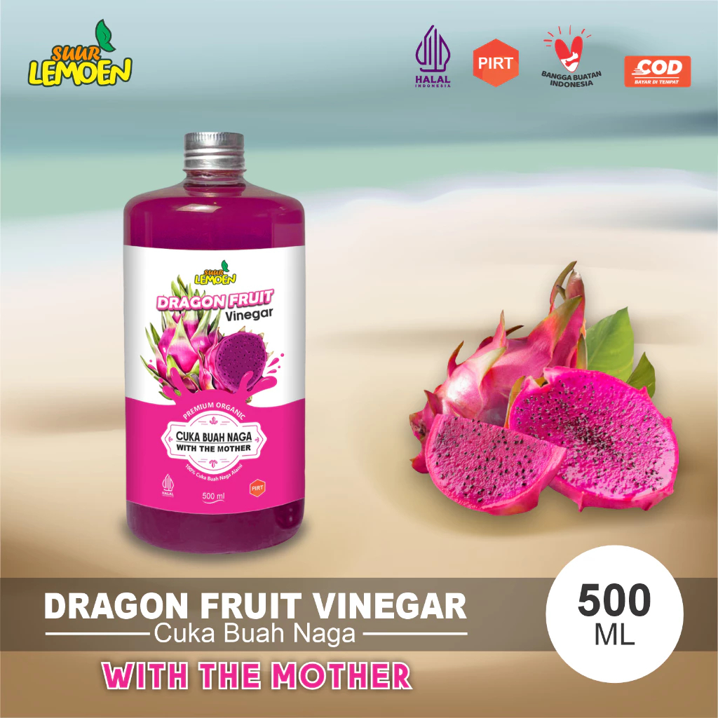 

Suur Lemoen - Cuka Buah Naga 500 ML - Dragon Fruit Vinegar - Cuka Naga Organik