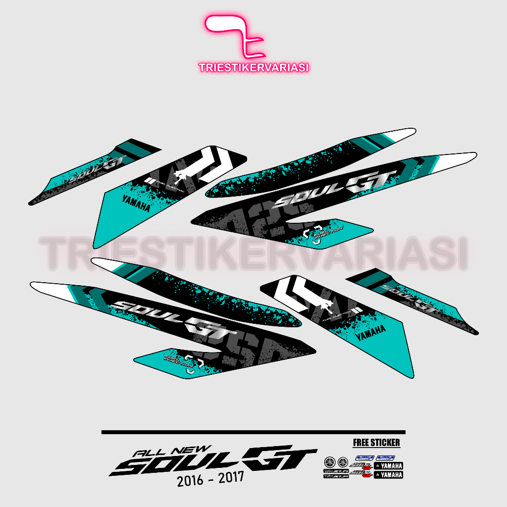 STIKER STRIPING MIO SOUL GT 125 ROBOT  2016 - 2017 GRAFIS VARIASI 005