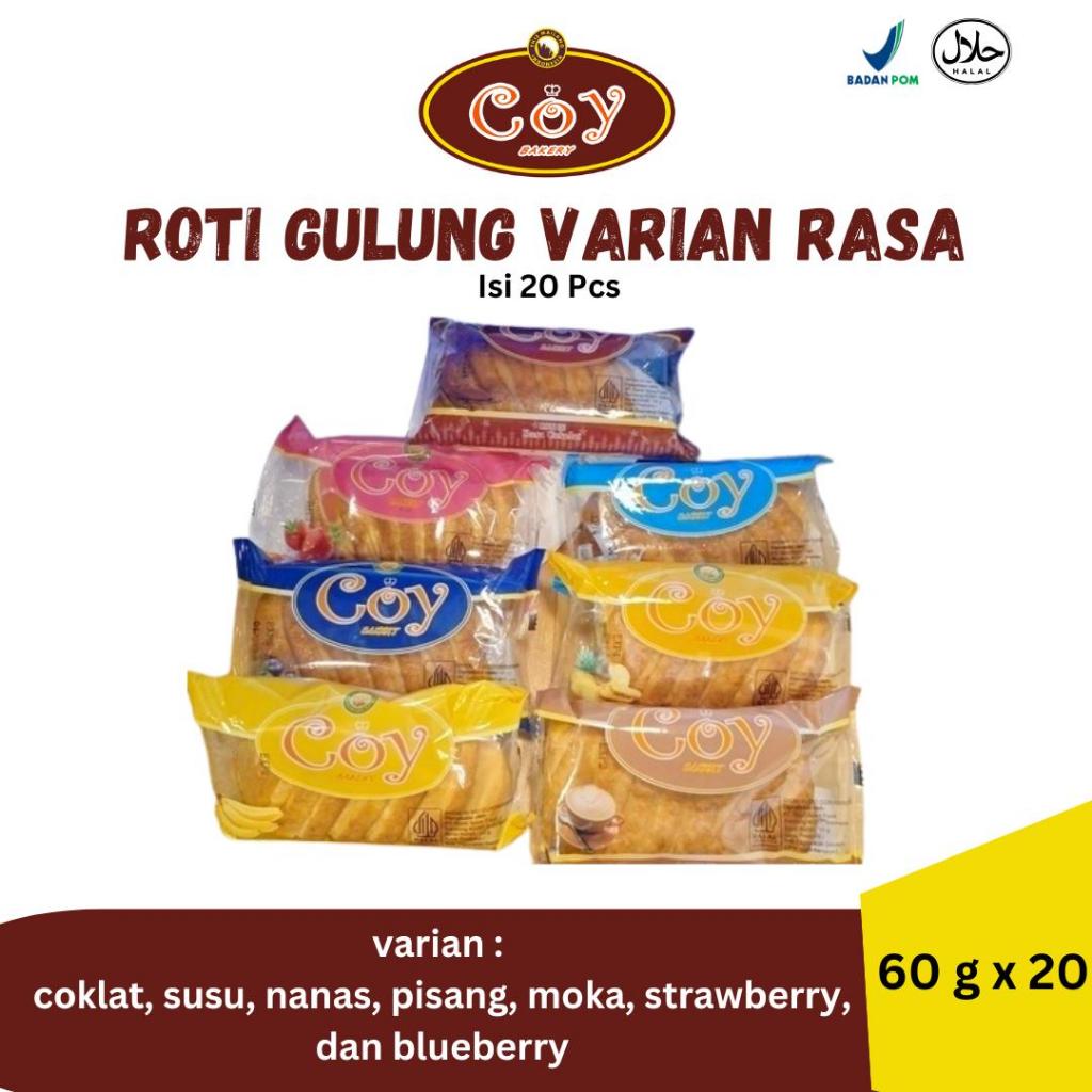 

COY - Roti Varian Rasa 1 Dus 20 Pcs Roti Gulung roticoycake roti .