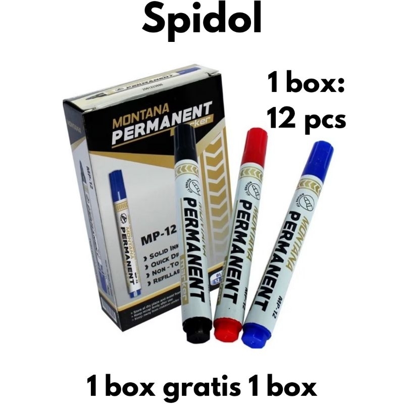 

spidol permanen PROMO 1 box gratis 1 box