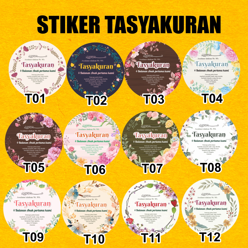 

LABEL STICKER STIKER TASYAKURAN ANTI LUNTUR(FREE POTONG PERSEGI/PERSEGI PANJANG)