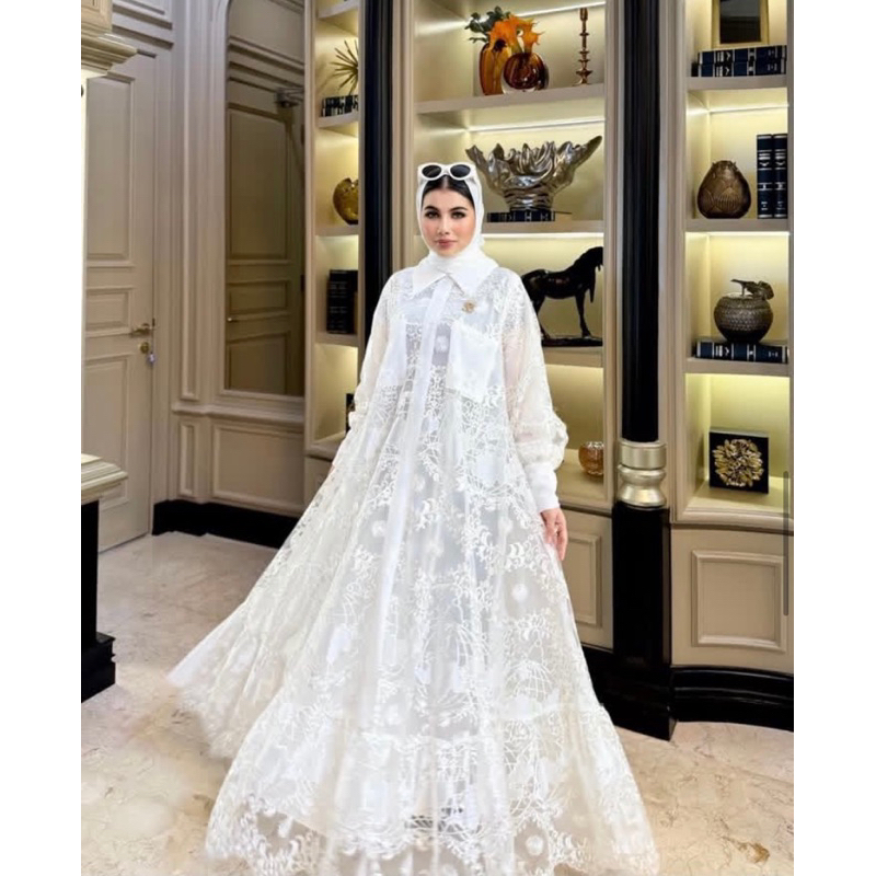 dress brukat mewah bu ShellaSaukia