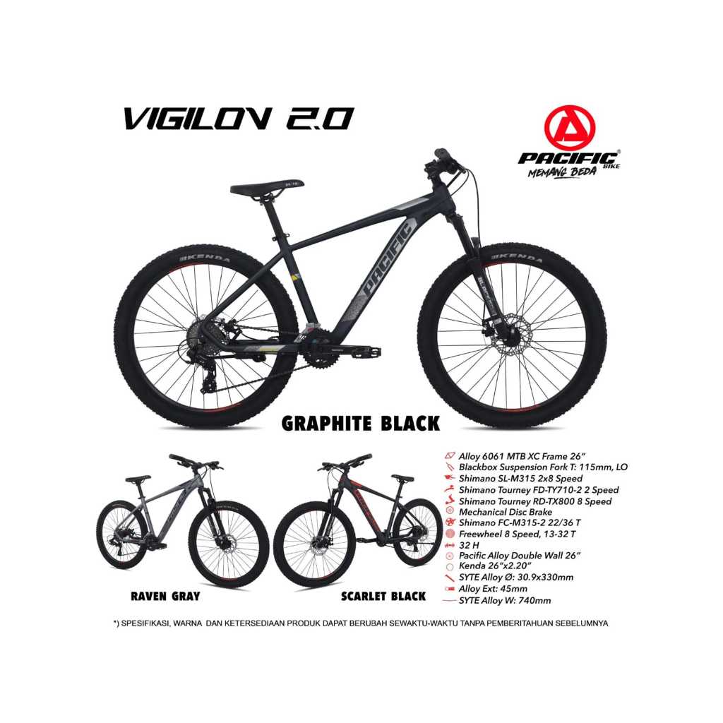 SEPEDA GUNUNG DEWASA / MTB 26 " PACIFIC VIGILON 2.0