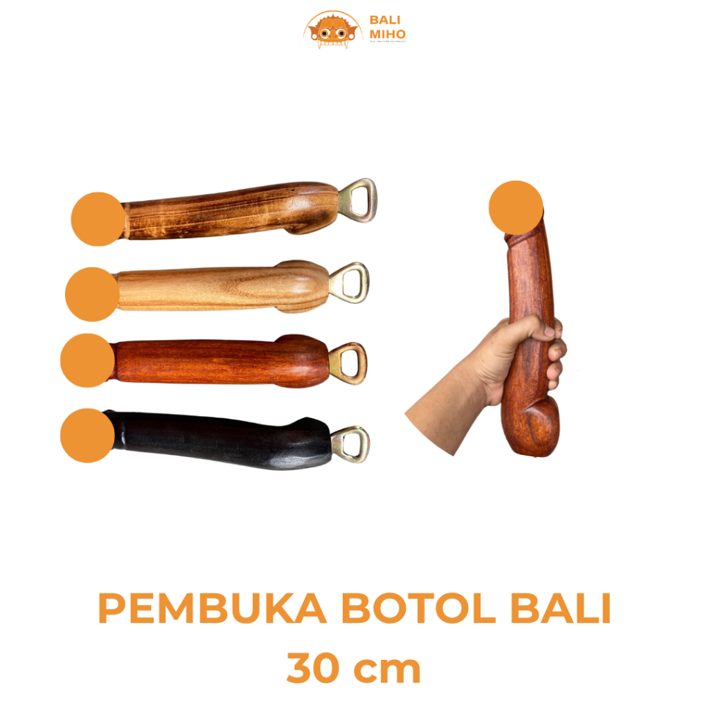 Botol Opener Bali 30 cm - Botol Opener Kayu - Pembuka tutup Botol Bali - Pembuka Botol Bali