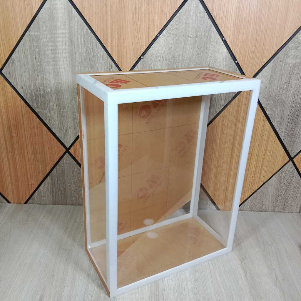 [ BOX SAJA ] Box Mahar 30 x 15 x 40 cm Kotak Serbaguna Frame Mas Kawin Pernikahan Bahan Akrilik