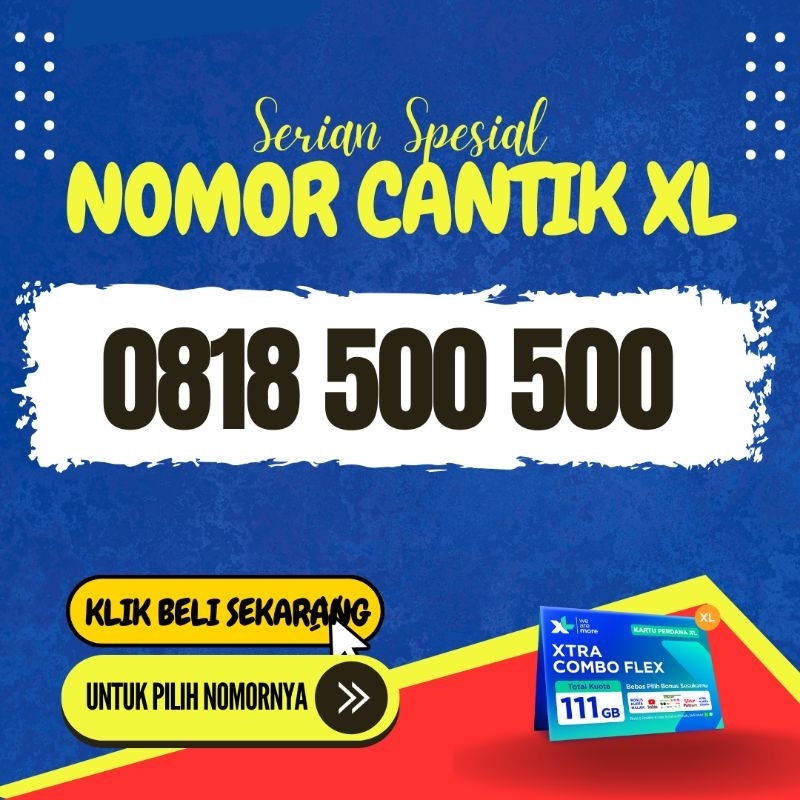 No Cantik XL 10 Digit 500500 Nomer Cantik XL 10 Digit Kartu Perdana Nomer Cantik XL 11 10 Digit