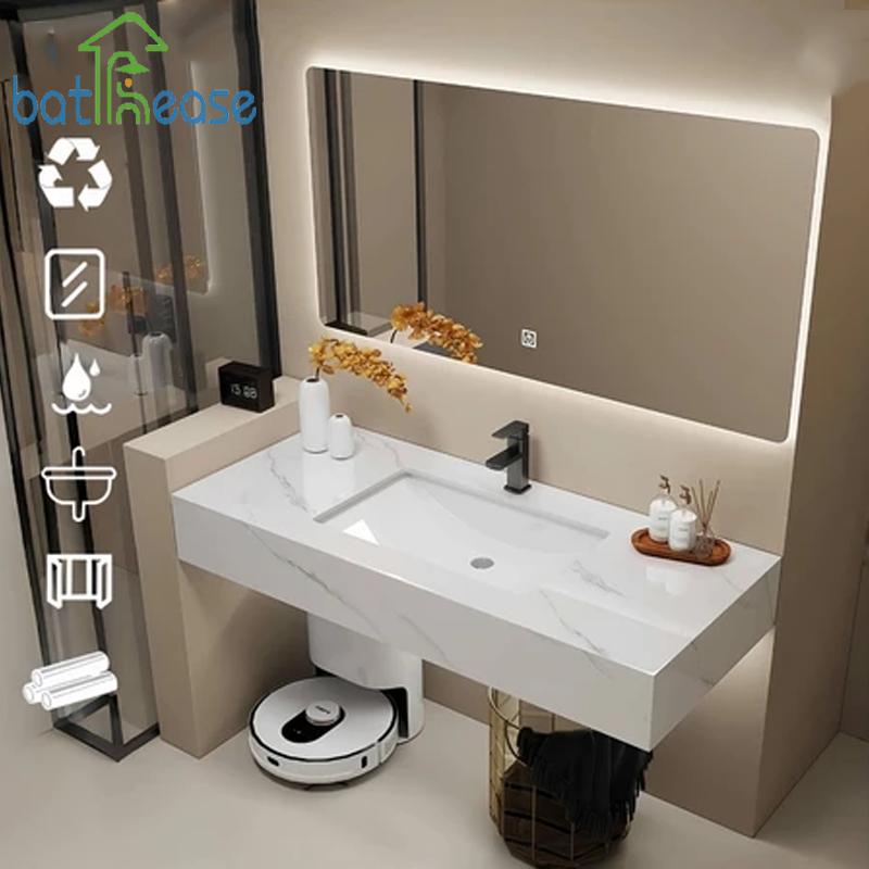 cabinet wastafel Wastafel Kabinet Set Rock Beam Stone kabinet kamar mandi wastafel cabinet Kabinet W