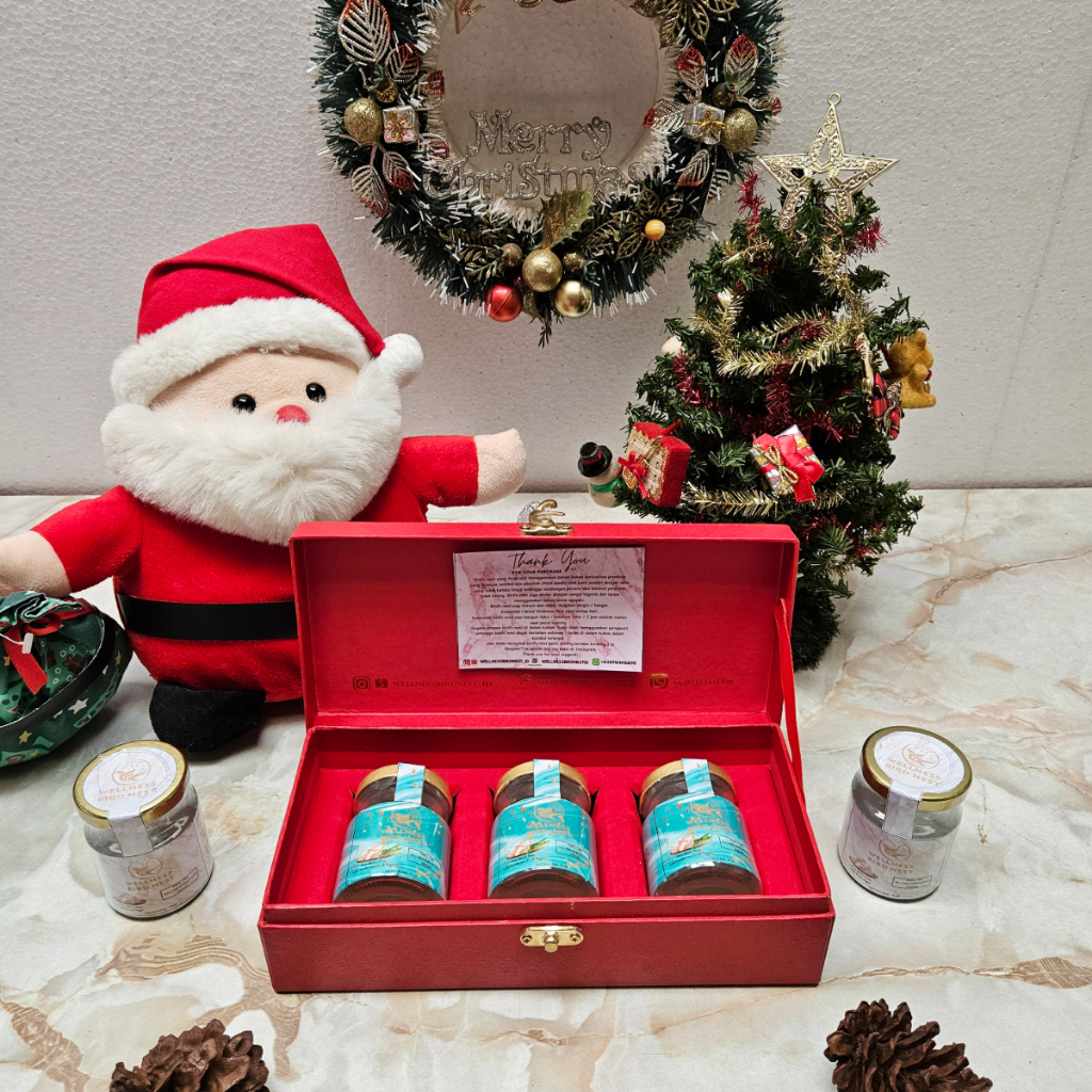 

HAMPERS NATAL / CHRISTMAS HAMPERS / KADO NATAL DAN TAHUN BARU MINUMAN SARANG BURUNG WALET KUALITAS PREMIUM TIPE FAITH WELLNESS BIRD NEST