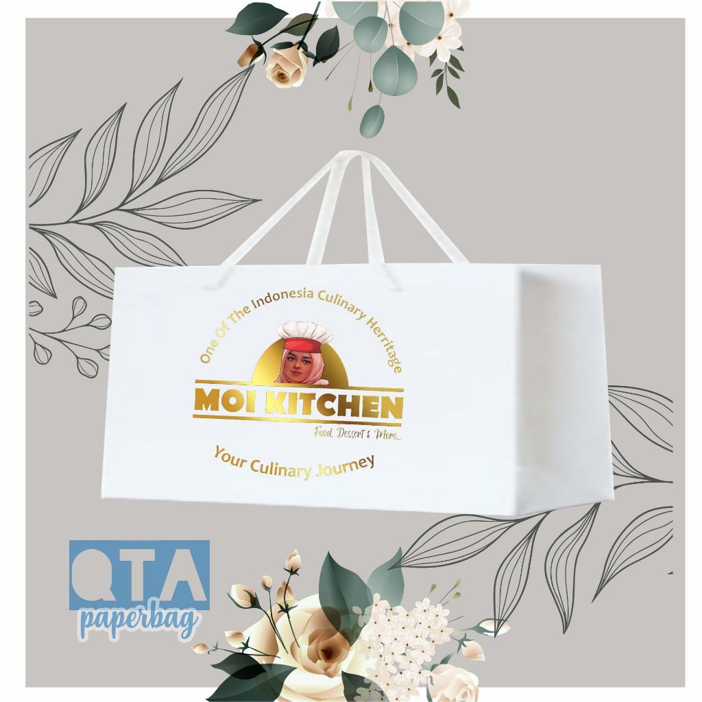 

paperbag putih kue cake cookies custom 25*12*12
