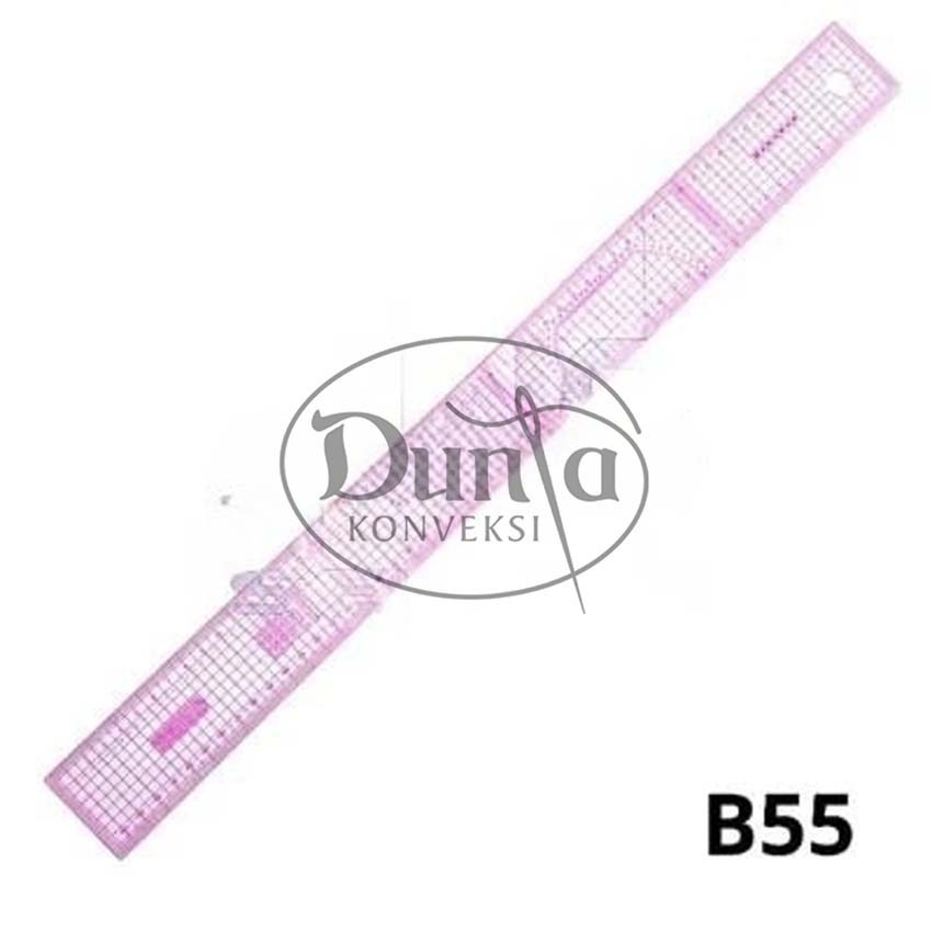 

B55 Penggaris Jahit Pola Mika Lentur Skala Quilting Metric
