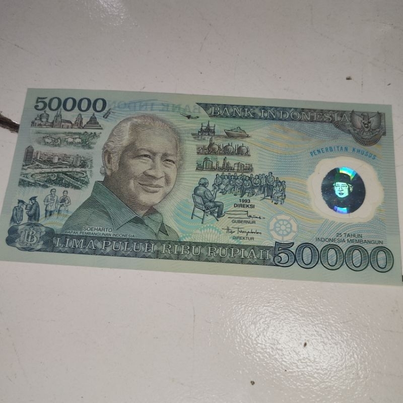50.000 RUPIAH POLYMER SOEHARTO GRESS/UNC