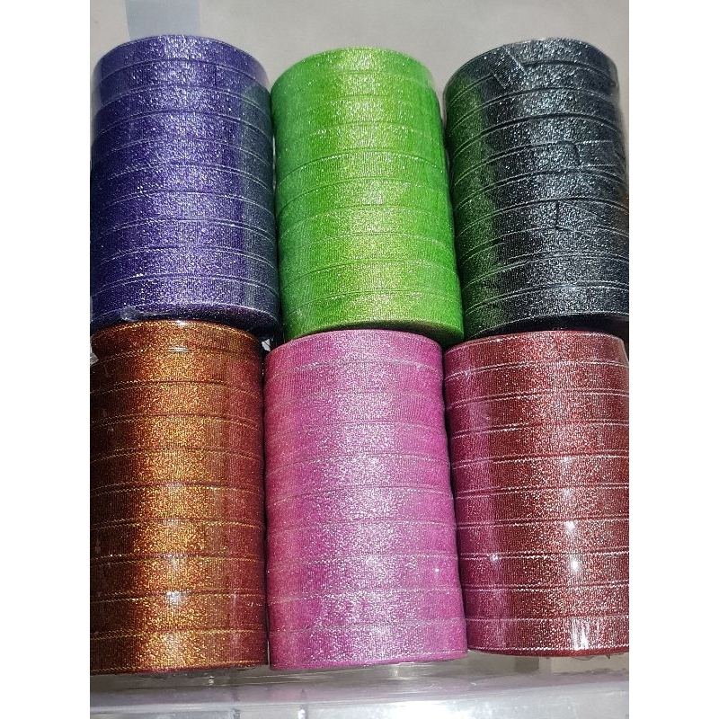 

[1 ROLL] PITA METALIK GLITTER (WARNA) 1/2 INCH