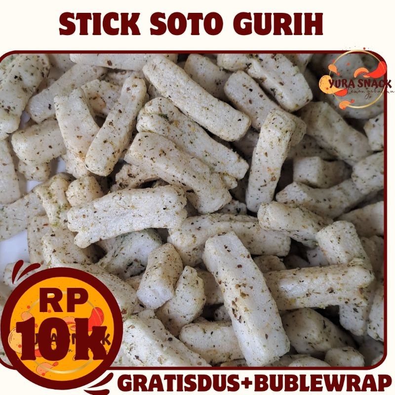 

Kerupuk Stick Soto Gurih 500gr - Cemilan Gurih dan Nikmat | Gratis Dus & Bubble Wrap