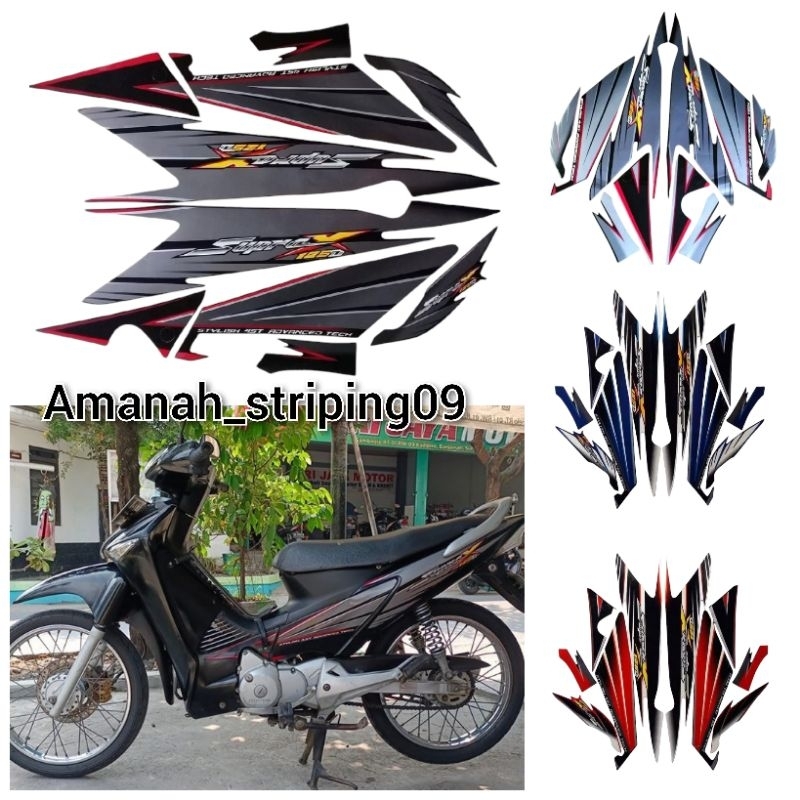 striping motor honda Supra x 125D tahun 2005 2006 ful set body terbaik