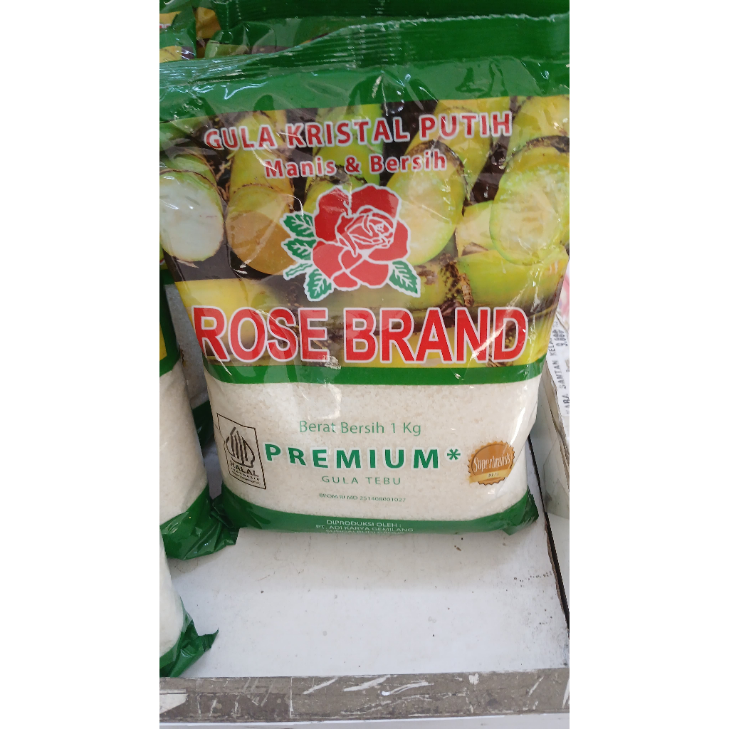 

gula rosebrand 1kilogram gula premium hijau