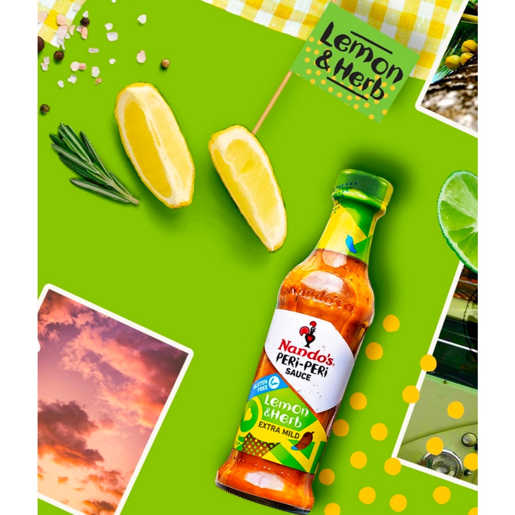 

RB NANDO'S PERI PERI SAUCE 250 GRAM HOT MEDIUM GARLIC LEMON BUMBU SAUS NANDOS