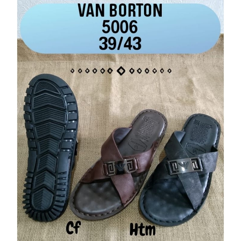 SANDAL KULIT VAN BORTON PRIA 5006