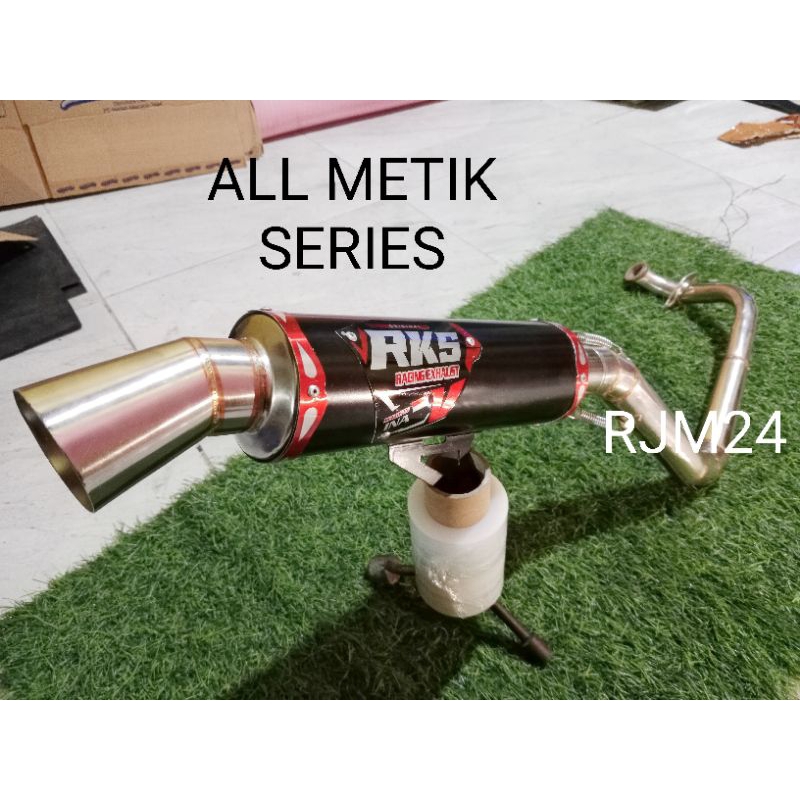 Knalpot Samlong RKS Racing Leher atas, untuk metik spin125 skydrive skywave hayate, nex old nex new 