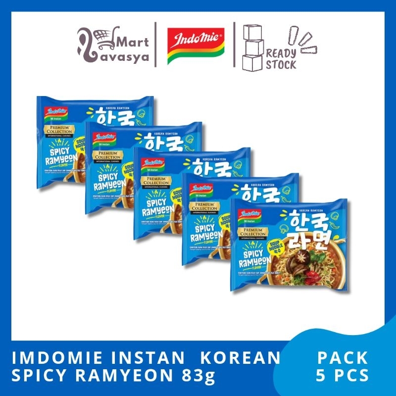 

INDOMIE KOREAN SPICY RAMYEON 83g - 1 PACK ISI 5 PCS - KOTA BANDUNG - LAVASYA MART