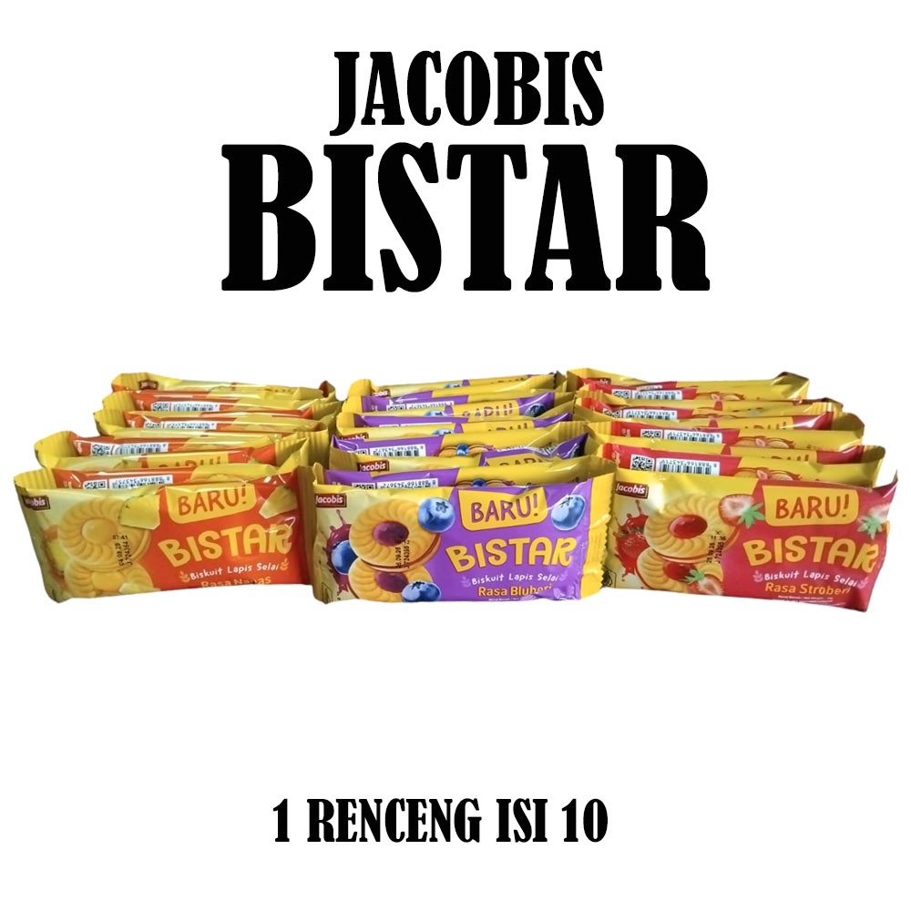 JACOBIS BISTAR BISKUIT ISI SELAI RENCENG ISI 10