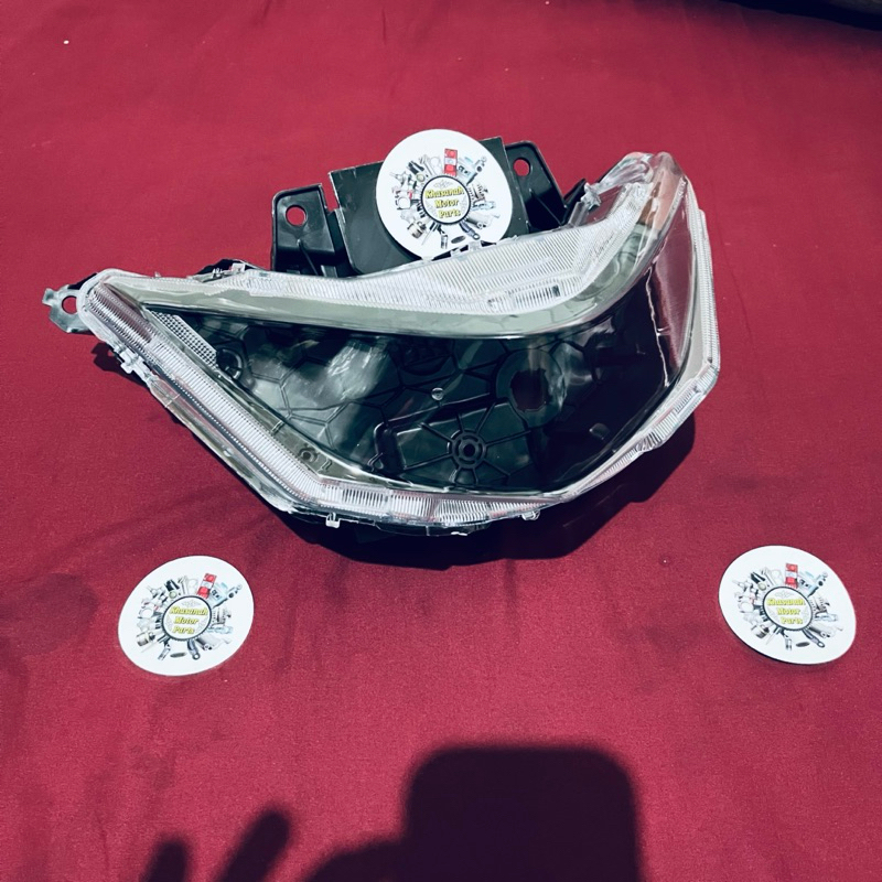 Batok Reflektor Kosongan Set Mika Lampu Depan Beat LED New Deluxe Street K1A 2020 2021 2022 2023