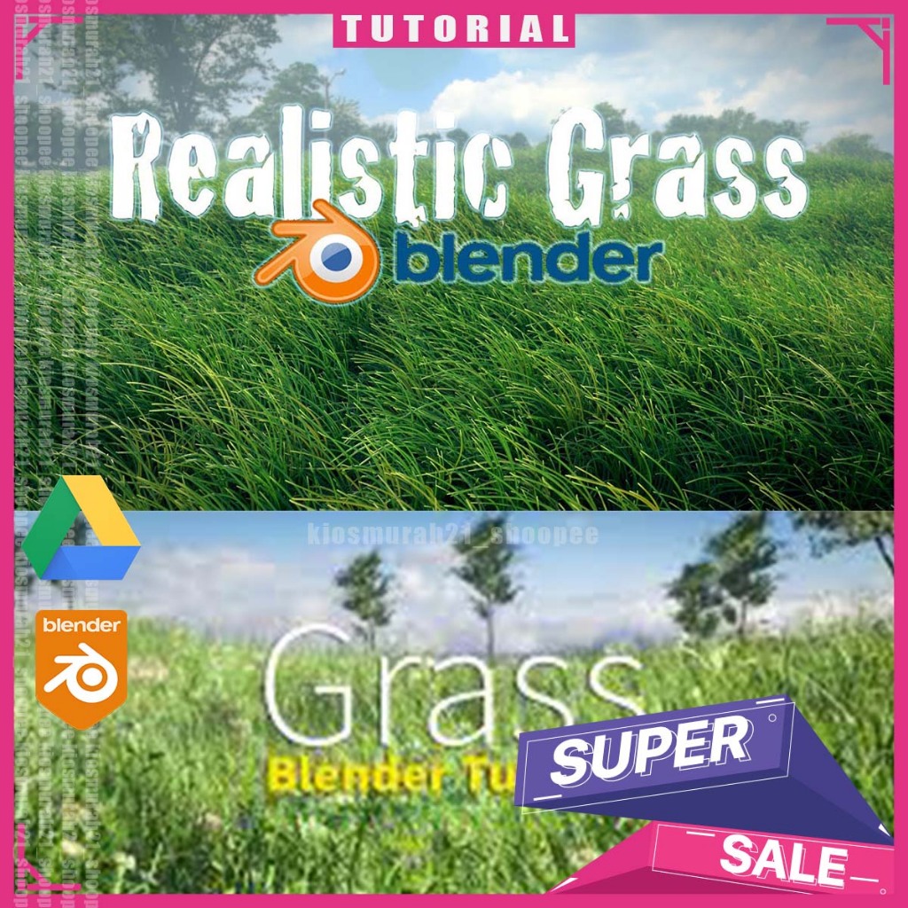 Blender 3D - Blender 2.82 Blender Tutorial - Realistic Animated Grass 3D Blender Tutorial