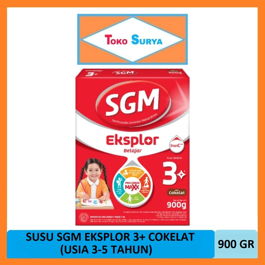 

SGM Eksplor 3+ Cokelat Usia 3-5 Tahun Susu Pertumbuhan Anak Bubuk 900 Gr